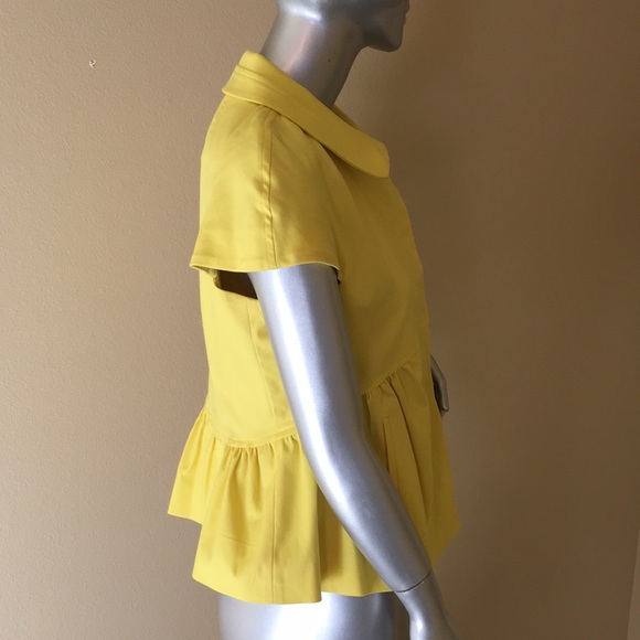 Piazza Sempione Pique Peplum Short Sleeve Blazer - Picture 9 of 14